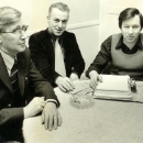 Dagelijks Bestuur 1976 - v.l.n.r.: Arnold Brinks pennm, Henk Beltman voorz. , Wim Stokkink secr.